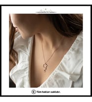Saklı Takı 925 Ayar Gümüş Kelebekli Halka Kolye