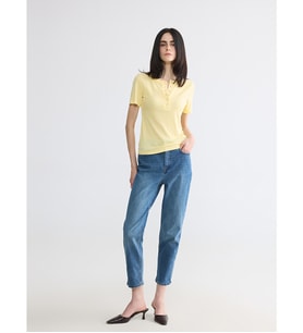 LC WAIKIKI İndigo Mom Fit Kadın Jean Pantolon