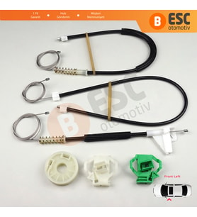 Seat Ibiza MK2 6K1 1993-2002 4/5 Kapı 6K4837401P İçin Ön Sol Cam Kriko Tamir Seti