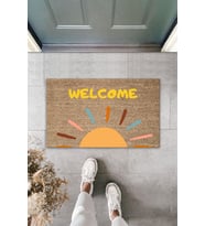 Güneşli Welcome Dekoratif Iç Ve Dış Kapı Önü Paspası 70x45 Cm