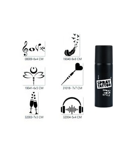 Holiday Tasarımlar Spray Tattoo Geçici Sprey Dövme Seti