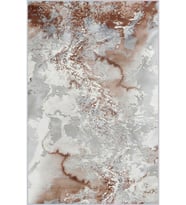 Eliana Home Baskılı, Yıkanabilir Kaymaz Taban Salon Halısı LNA0346 100x150 cm (Kahverengi)