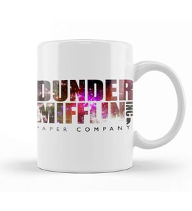 The Office Dunder Mifflin Logo Galactic Edition Kupa Bardak Porselen