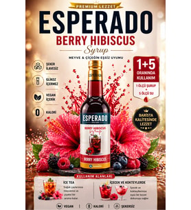 Berry Hibiskus Şekersiz Meyve Kokteyli Konsantresi 750 ml - 1:5
