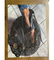 24X18 CM AYAKKABI BONCUK İŞLEME ARMA APLİKE DİKİŞ HOBİ AKSESUARI (Beyaz)