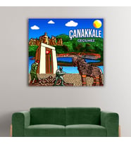 Çanakkele Tasarımlı Kanvas Tablo