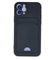 iPhone 12 Kılıf Kelvin Kartvizitli Silikon - Lacivert