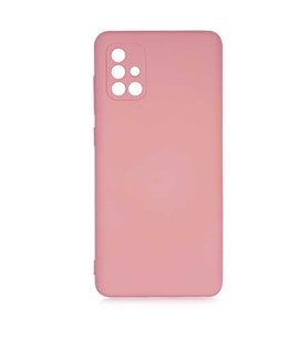 Samsung Galaxy A71 Kılıf Orj Lansman Serisi Pürüzsüz Esnek Kadife İç Kısım (Açık Pembe)