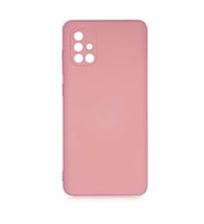 Samsung Galaxy A71 Kılıf Orj Lansman Serisi Pürüzsüz Esnek Kadife İç Kısım (Açık Pembe)