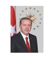 Recep Tayyip Erdoğan Portresi 300x450 cm (Kırmızı)