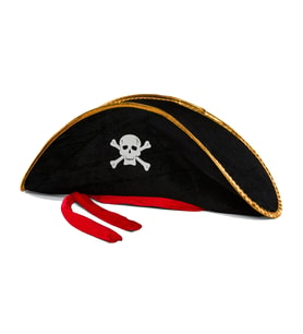 Yetişkin Boy Kadife Jack Sparrow Denizci Kaptan Jack Korsan Şapkası 50X20 CM