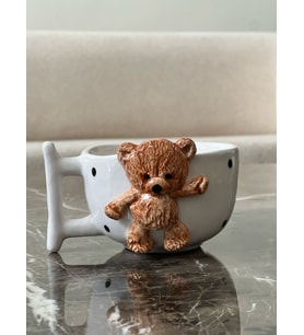 MeGgDecor Teddy Bear 1 Adet Kabartma Kupa 300ml