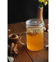 Bambum Elizze Süzgeçli Kupa 350 Ml (Camel)