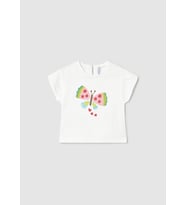 Mayoral Kız Bebek Baskılı Tshirt Beyaz