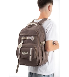 Ventis Unisex Okul Çantası Ortaokul Lise Sırt Çantası 43*30 Cm Su Geçirmez Kumaş Çok Cepli Vnt5-D