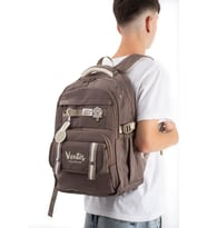 Ventis Unisex Okul Çantası Ortaokul Lise Sırt Çantası 43*30 Cm Su Geçirmez Kumaş Çok Cepli Vnt5-D