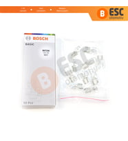 10 Adet BOSCH 1987302819 Temel Eco Seri W5W 12V 5W 501 Şeffaf Standart Dipsiz Ampul