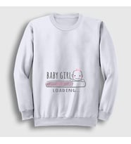 Presmono Unisex Beyaz Baby Girl Loading Yükleniyor Doğum Hamilelik Sweatshirt 531450tt