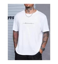 Unisex Baskılı Oversize T-Shirt - Beyaz