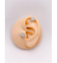 Taşlı Kar Tanesi Figürlü Kıkırdak Helix Tragus Piercing(1adet)