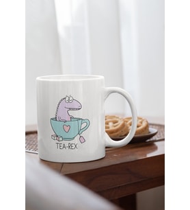 Tea-rex Baskılı Porselen Kupa Bardak