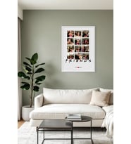 Kişiye Özel Friends Temalı Kolaj Tablo, 12 Fotoğraflı Lamine Çerçeveli Fotoğraf Baskı Anı Tablosu (Beyaz)