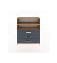Arges Şifonyer 2 Raflı 3 Çekmeceli 88x30x106 Çam-Antrasit