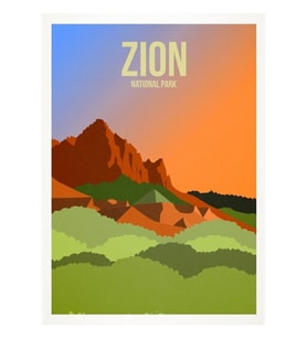 Zion Ulusal Parkı Tablo Ahşap Poster Dekoratif