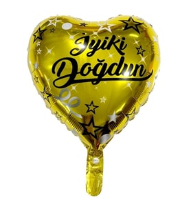 İyi Ki Doğdun Gold Kalp Folyo Balon 1 Adet