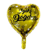 İyi Ki Doğdun Gold Kalp Folyo Balon 1 Adet