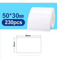 Zuidid 50 x 30 mm Lamine Termal Etiket 230 Adet – Phomemo M110 - M220 - M221 Modellere Uyumludur