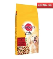 Pedigree Biftekli Ve Kümes Hayvanlı Yetişkin Köpek Maması 1 Kg AÇIK