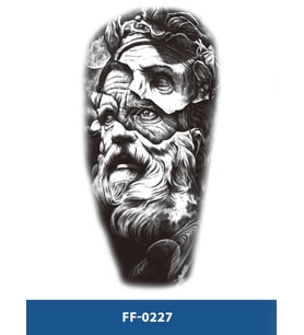 FF-227 ORTA BOY ZEUS DESEN GEÇİCİ DÖVME-TATTO