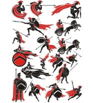 Spartalı Sticker Set   20 Parça Telefon, Tablet, Defter, Laptop Sticker