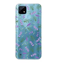 PrintiFy Realme C21  ile Uyumlu 1mm Slim Fit Water Color 3 Baskılı Şeffaf  Kılıf