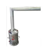 Semaver Uzatma Borusu 7 Cm Çapında 2 Boru 1 Dirsek
