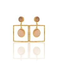 Kadir Jewellery 22 Ayar Altın Kaplama Kadın Sallantılı Küpe -El İşçiliği Ve Hipoalerjenik Küpe-E85