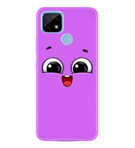 Realme C11 C21 C21Y C25Y C11 2021 Kılıf Desemli Silikon Purple Sweety 1717