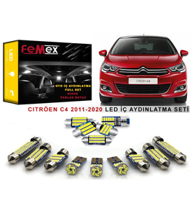 Citröen C4 (2011-2020) LED İç Aydınlatma Ampul Seti FEMEX Parlak Beyaz