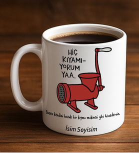 Komik - Esprili Kupaa Bardakk Hiç Kıyamıyorum Ya Tasarımlı Komik Kupaa Bardakk