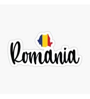 Romanya Etiket Sticker Yapıştırma Araba Leptop motorsiklet 18CM