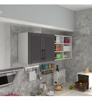 Kenzlife hazır mutfak dolabı zencefil60 gri mod2 60*160*32 mebran kapak suntalam gövde