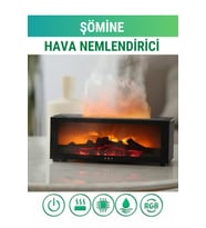 Şömine Alevli Hava Nemlendirici ve Aromaterapi Difizörü