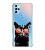 PrintiFy Omix X500 ile Uyumlu 1mm Slim Fit Kedi 3 050d Baskılı Şeffaf  Kılıf