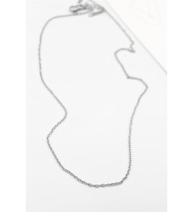 Çelik Zincir Kolye - 45 cm - Gümüş
