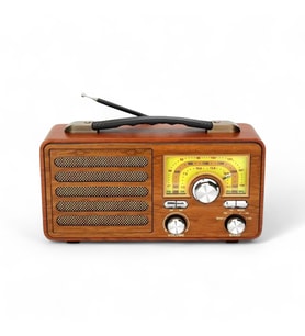 Nostaljik Gerçek Ahşap Radyo,Şık Tasarım , Bluetooth Nostalji Radyo (Kahverengi-Kahve)