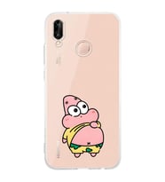 Huawei P20 Lite Uyumlu Baskılı Yumuşak Silikon Şeffaf Telefon Kılıfı