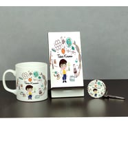 Fen Bilimleri Öğretmeni Üçlü Set (Kupa + Telefon Standı + Anahtarlık) 006