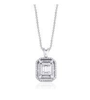 0.95 Karat Baget Pırlanta Kolye