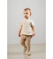 Bebek Çocuk Pamuklu 2'li Takım Ilk Ben Trend Moda Alt Üst Takım (Natural)